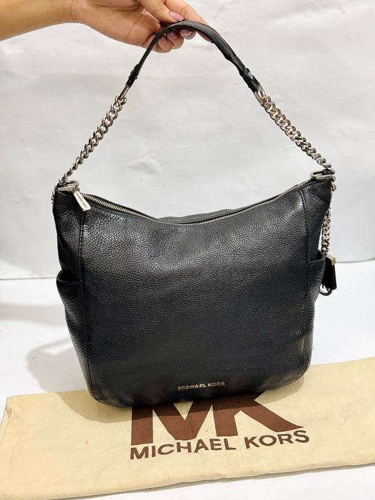 MK |Leather HalfMoon Bag
