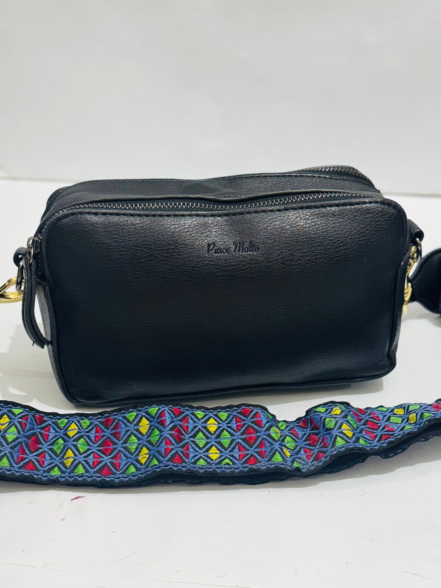 PM |Leather Embroidered Crossbody
