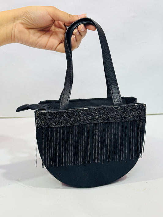 Beaded |Half Moon Bag