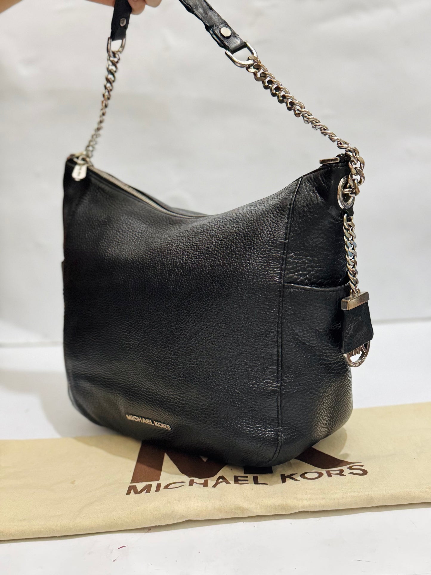 MK |Leather HalfMoon Bag