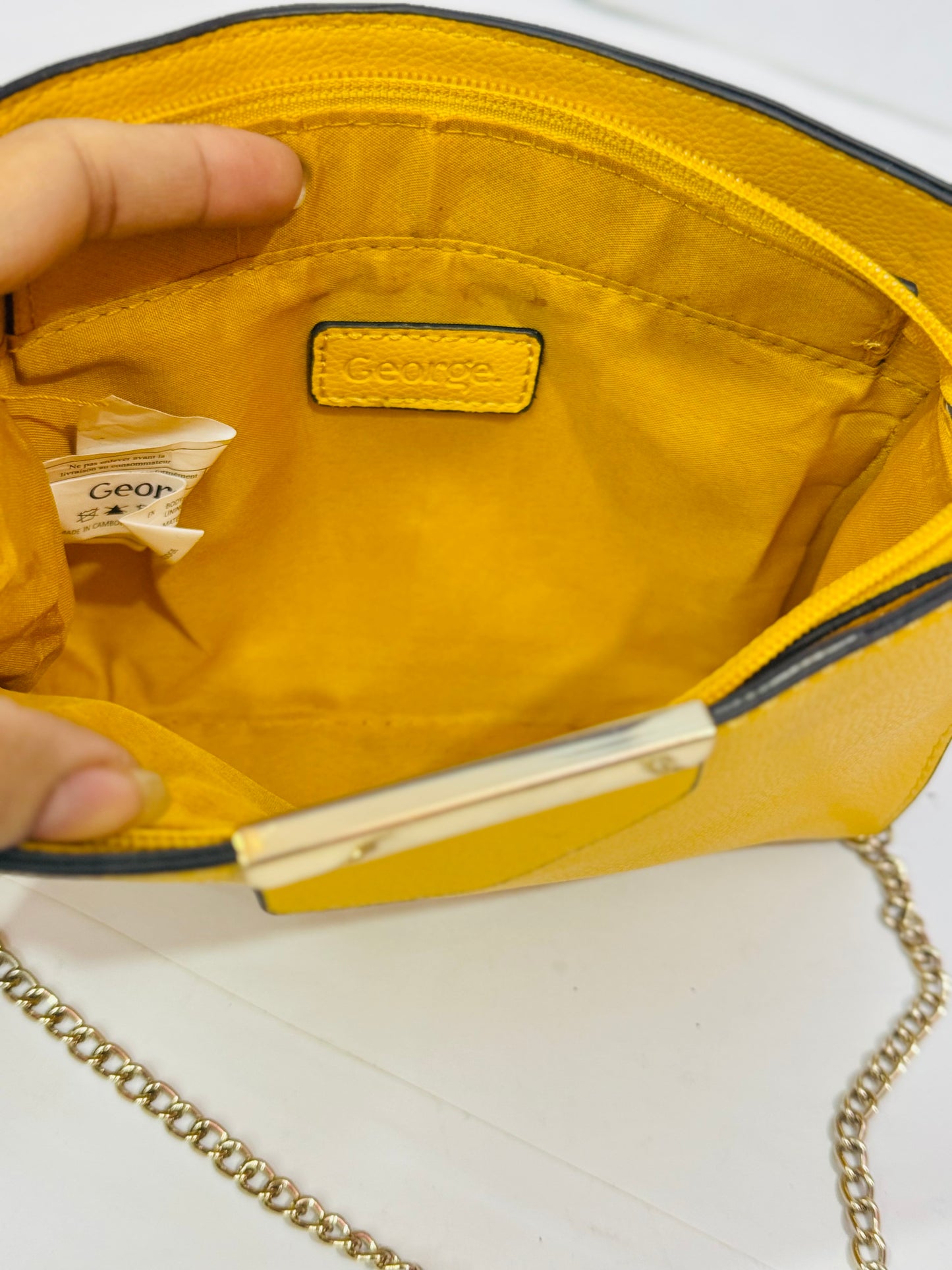 George |Leather Chain Crossbody