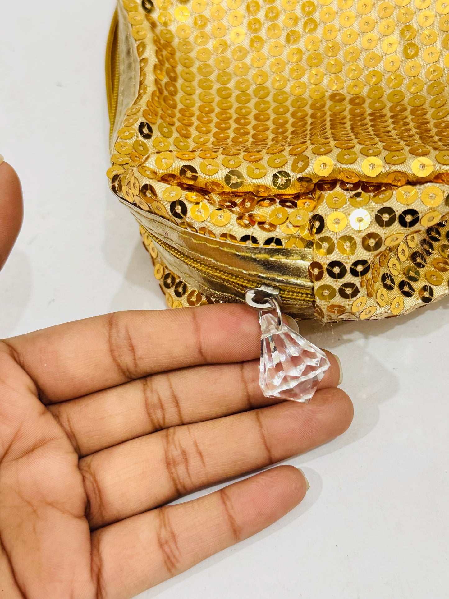 Box Pouch | Golden Sequin
