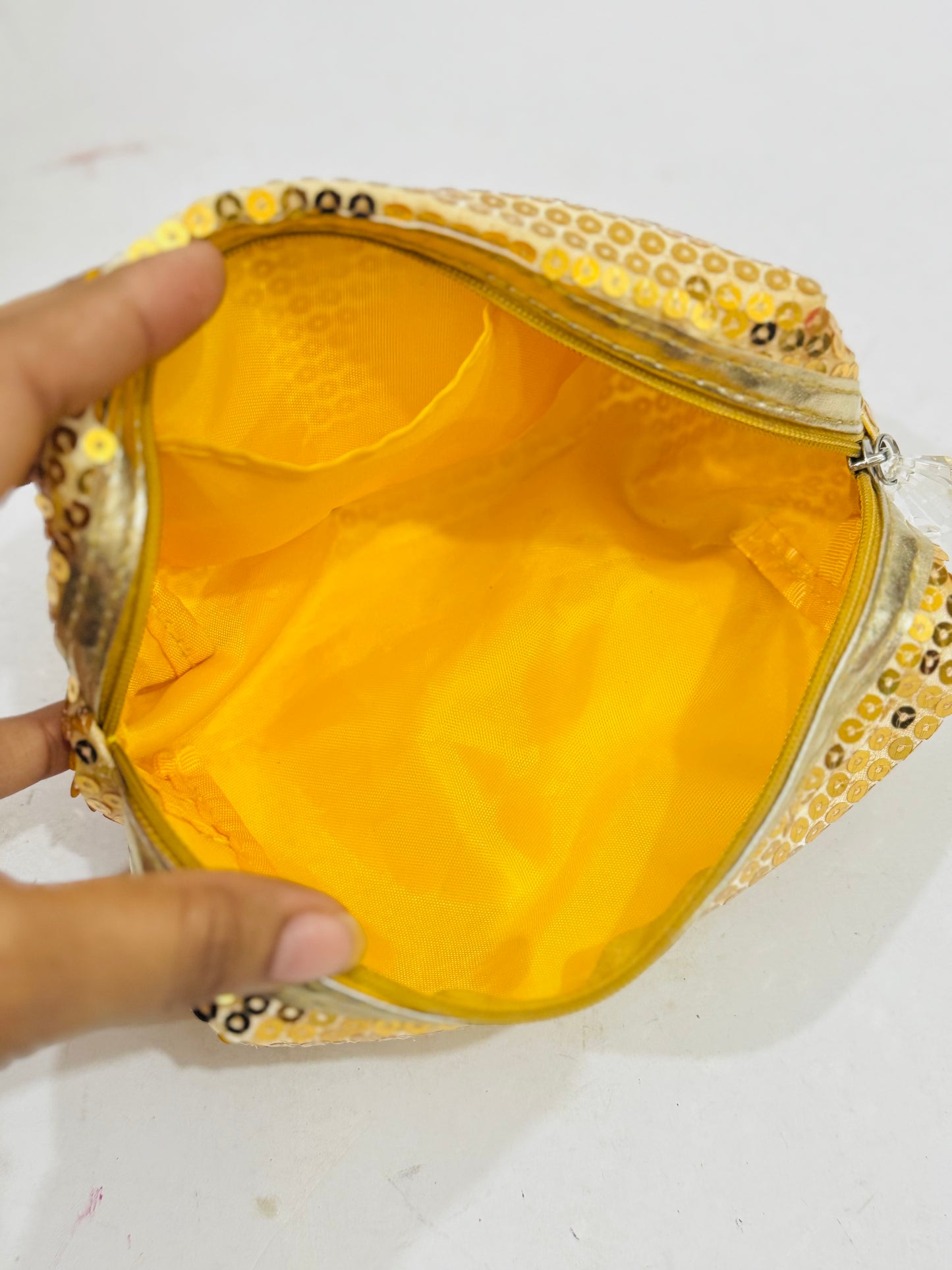 Box Pouch | Golden Sequin