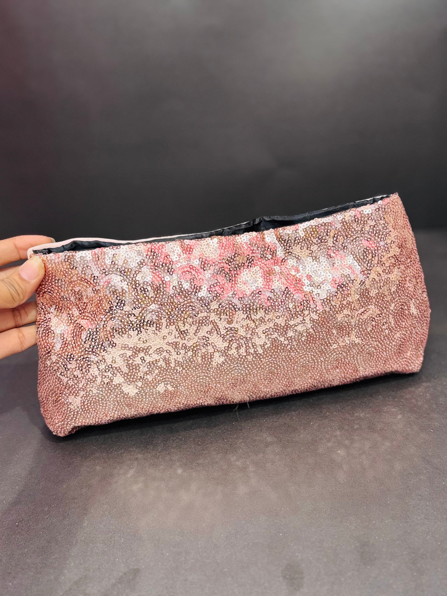 Sequins |Velvet Clutch