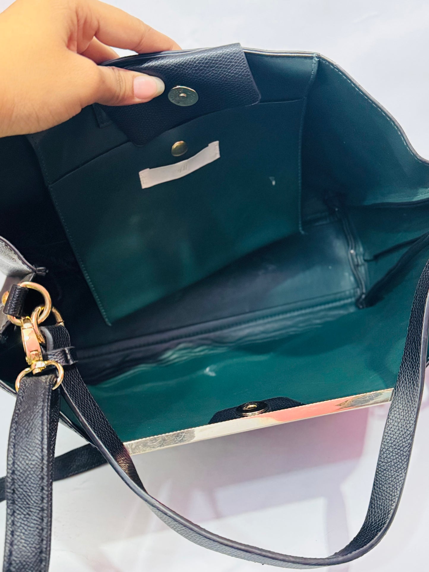 H&M |Button Tote Bag
