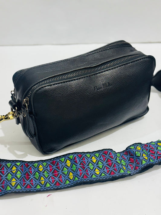 PM |Leather Embroidered Crossbody