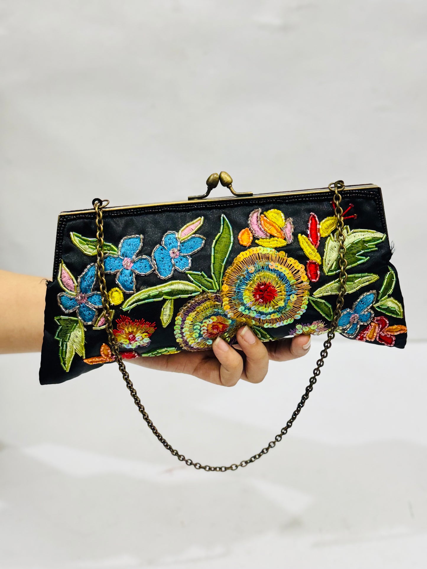 Embroidered Cutdana |clutch bag