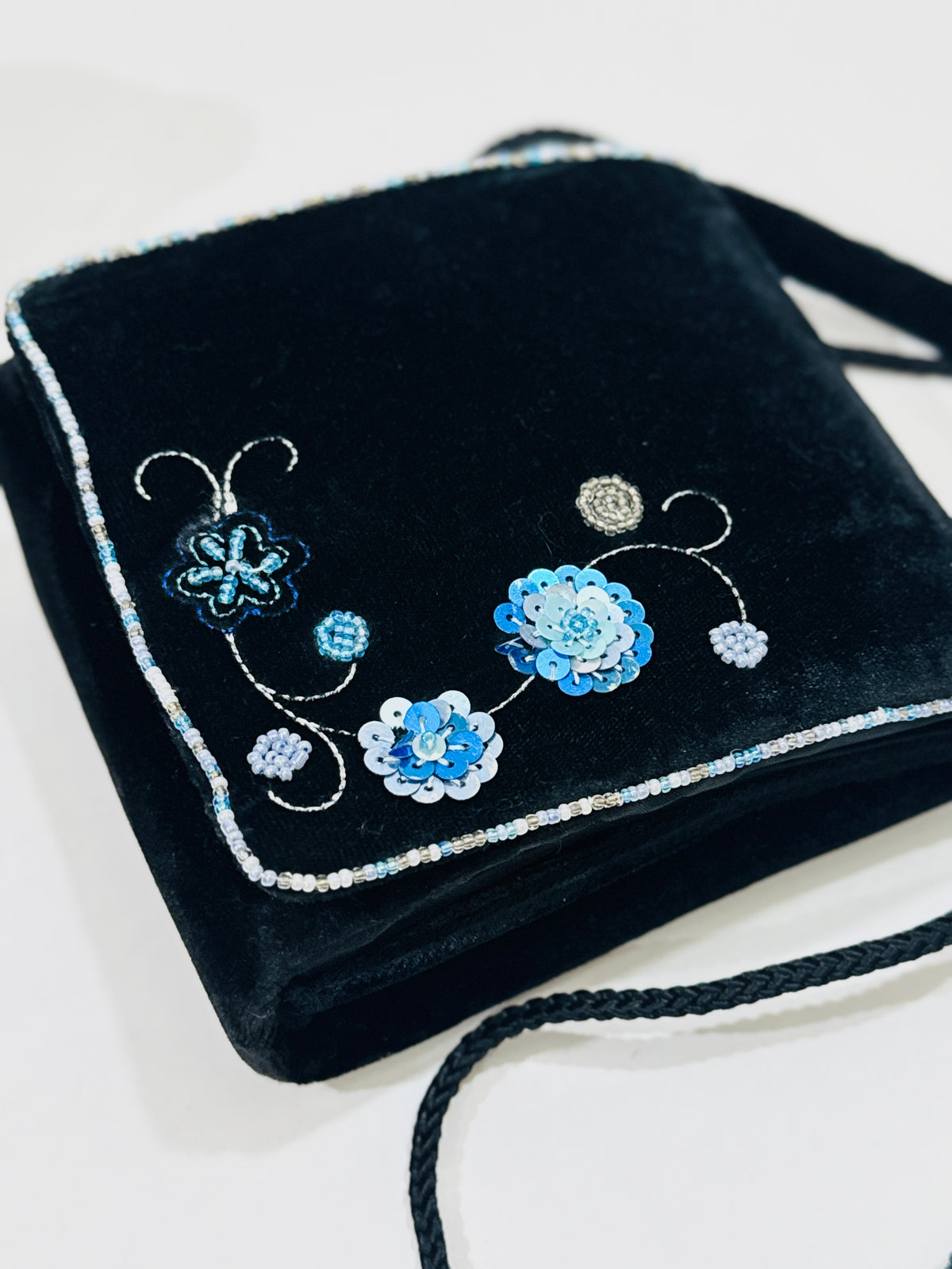 Embroidered | Velvet Bag