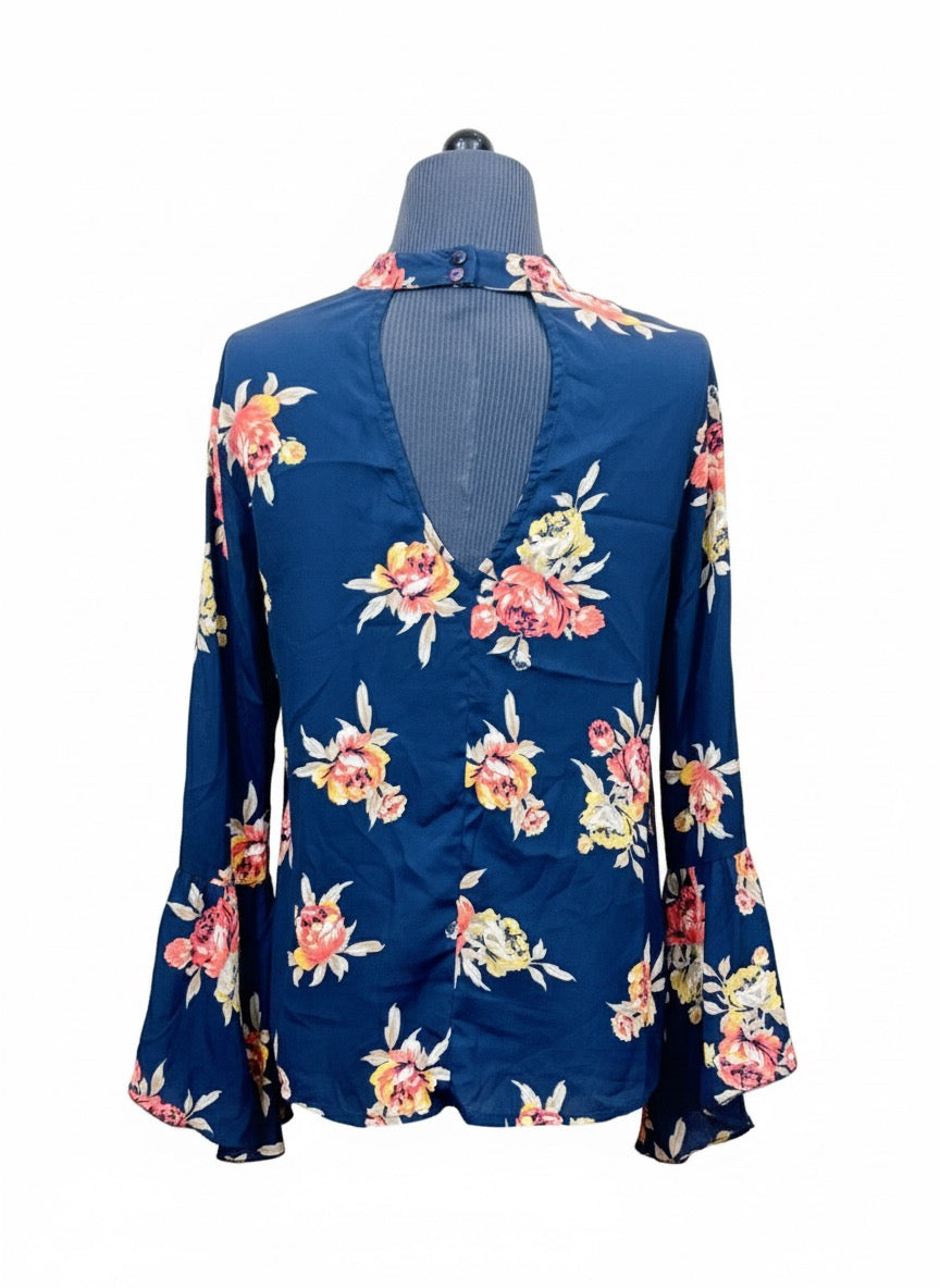 Floral |frill sleeves Top