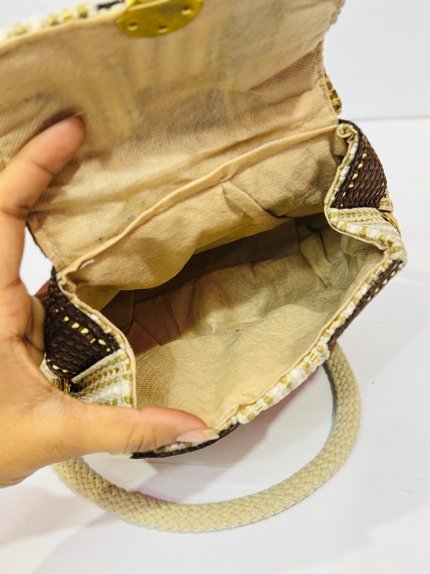 Fancy Weave Hand |Shoulder bag