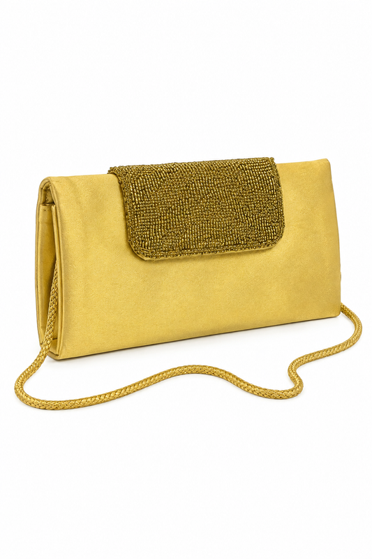Beaded |Golden Clutch