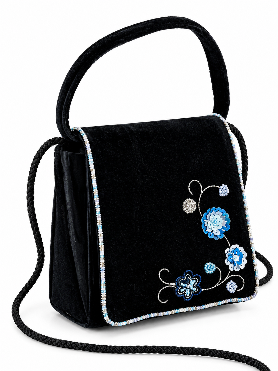 Embroidered | Velvet Bag