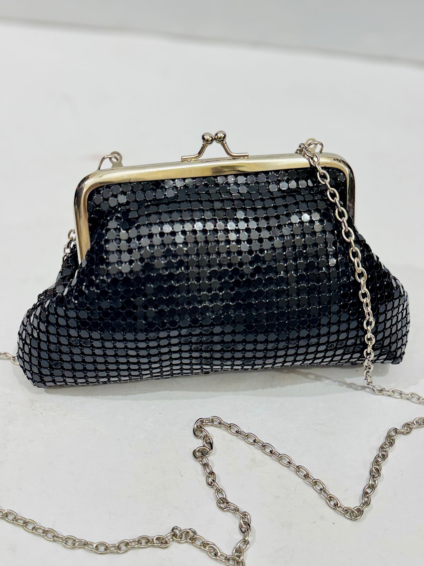 Fancy Mesh Mini Chain |Clutch