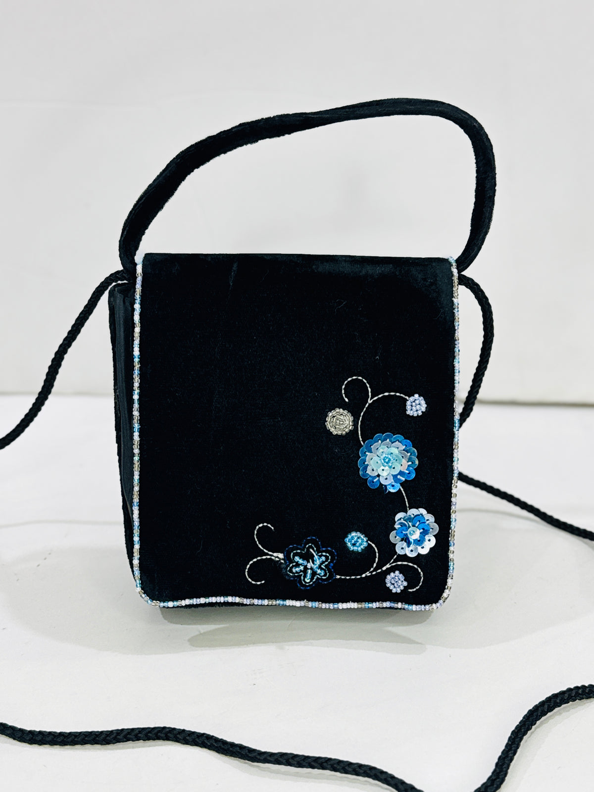 Embroidered | Velvet Bag
